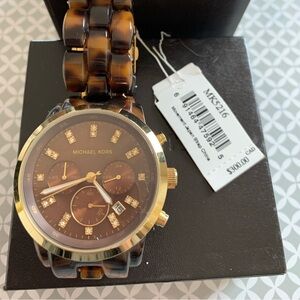 Michael Kors Gold and Brown Watch